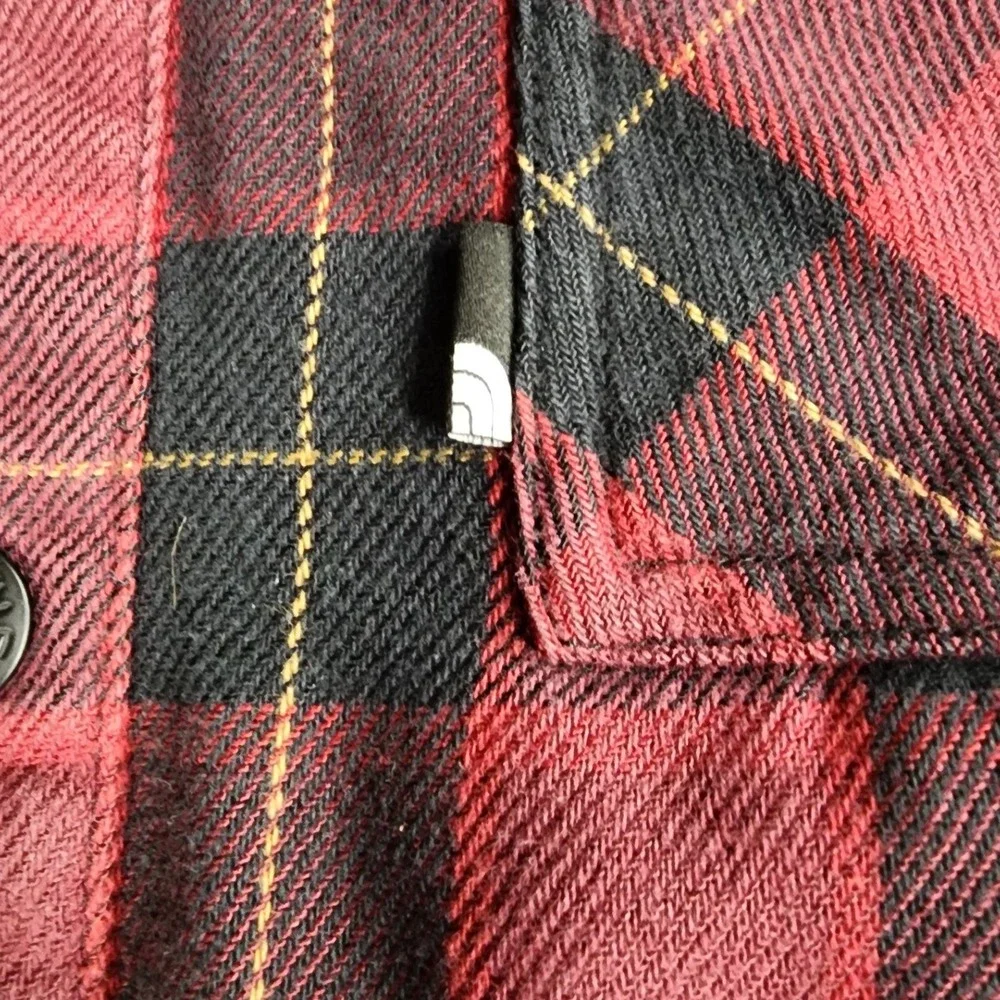 The North Face Reversible Flannel Shacket Plaid Cabincore streetwear Y2K Grunge